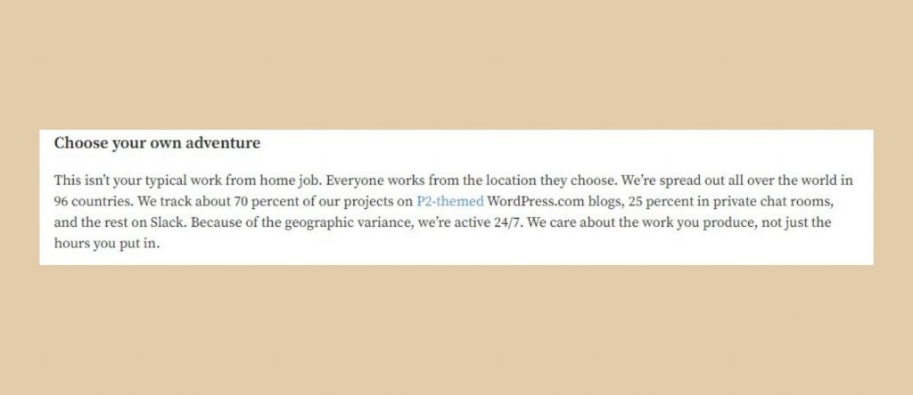 Full time work from home jobs at Automattic. Become a remote Automattician today and work from a location you choose. 