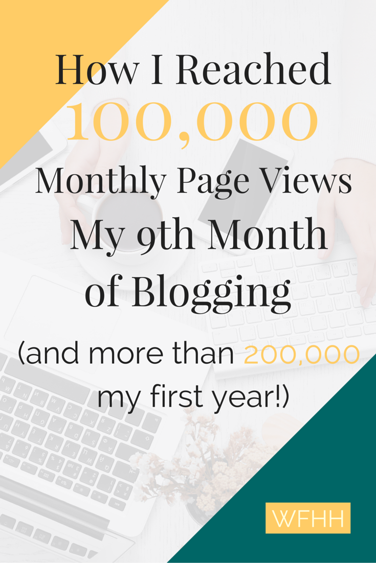 How I reached a 100,000 page views per month goal in just 9 months and doubled that to 200,000 page views three months later just by focusing on 3 simple things.