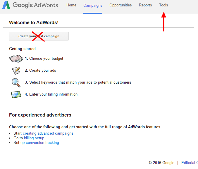 information marketing adwords google keyword planner