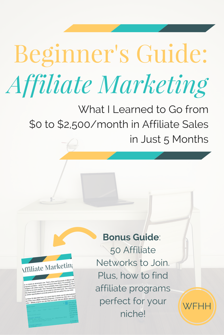 Ready to monetize your online presence with affiliate marketing? Click through to find out what I learned to go from $0 to $2,500/month in affiliate sales in just five months. Plus, a bonus guide of 50 affiliate networks to join so you can start making money as an affiliate marketer!