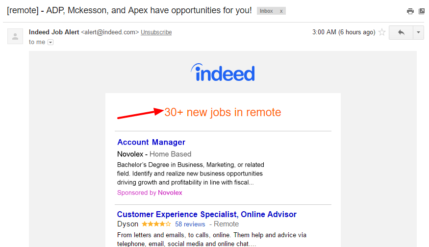 Simplify your work from home job search with Indeed!