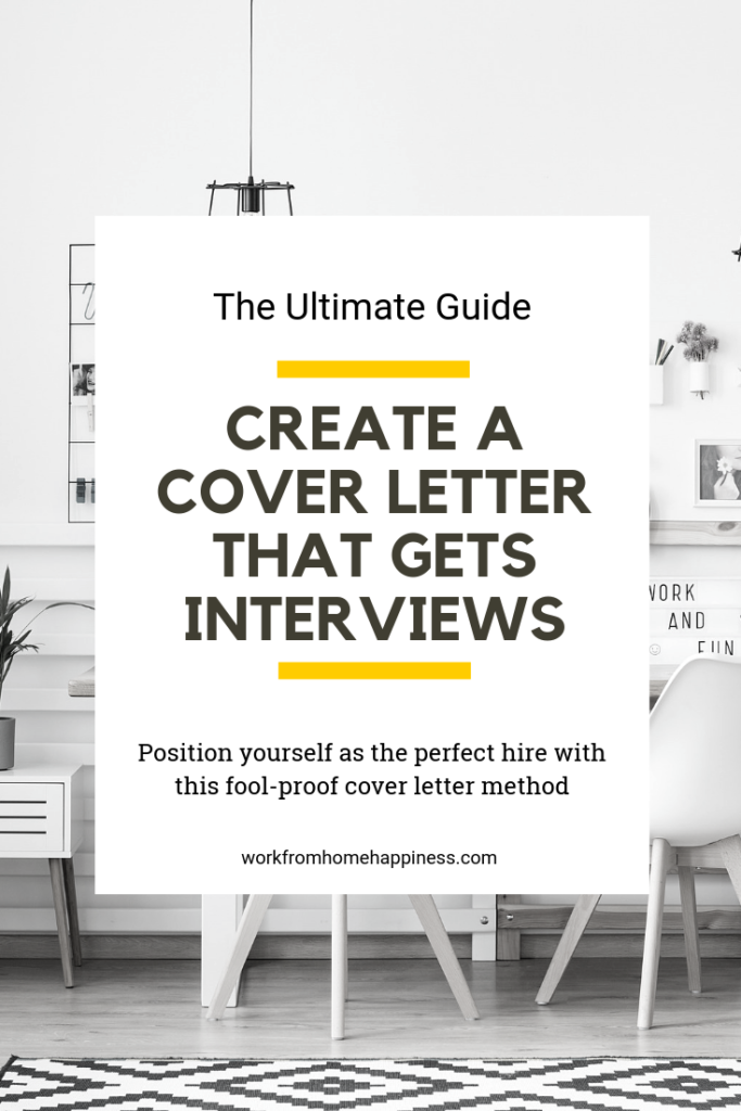 Need to write a work from home cover letter? Use this formula for creating a foolproof work from home cover letter every time!