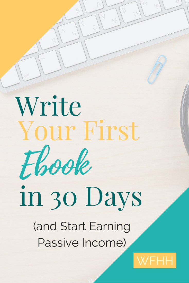 Turn your existing knowledge or experience into an ebook! In just 30 days, you can sit down and write your very first ebook and start earning passive income. 